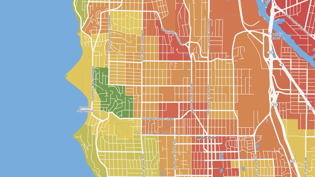 Roxhill, Seattle, WA Map of Assault Rates