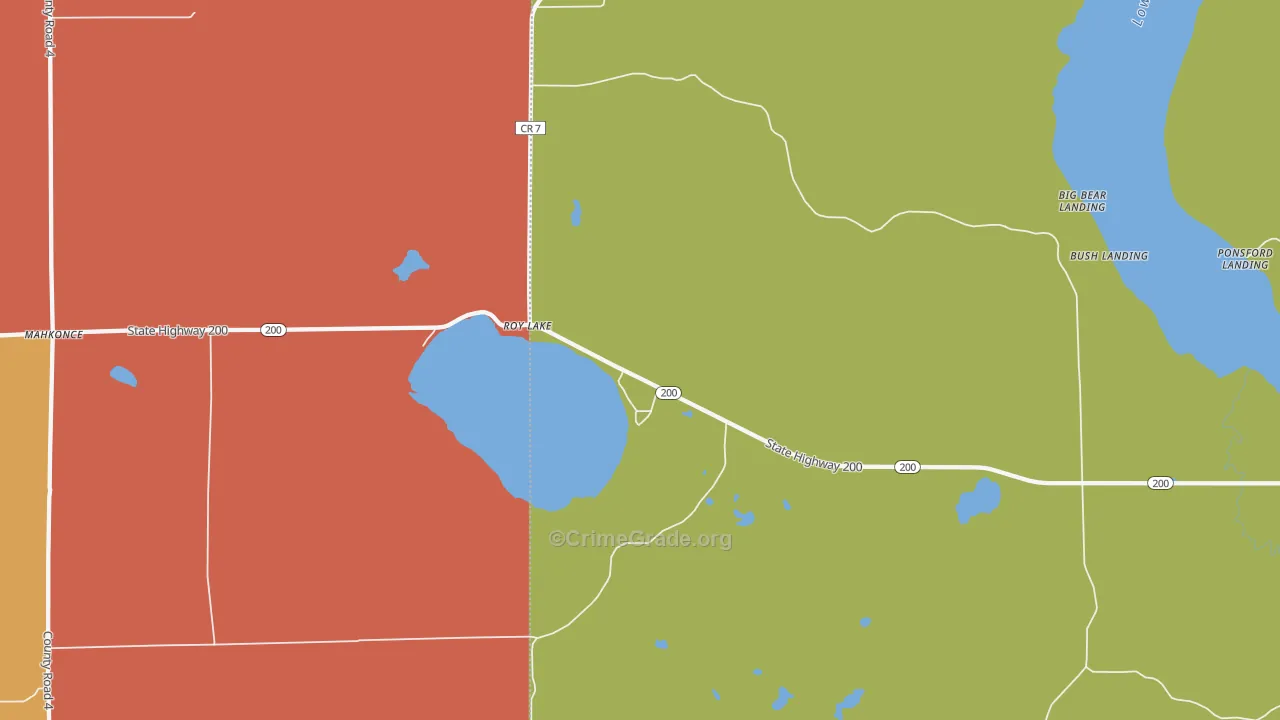 Roy Lake, MN Map of Assault Rates