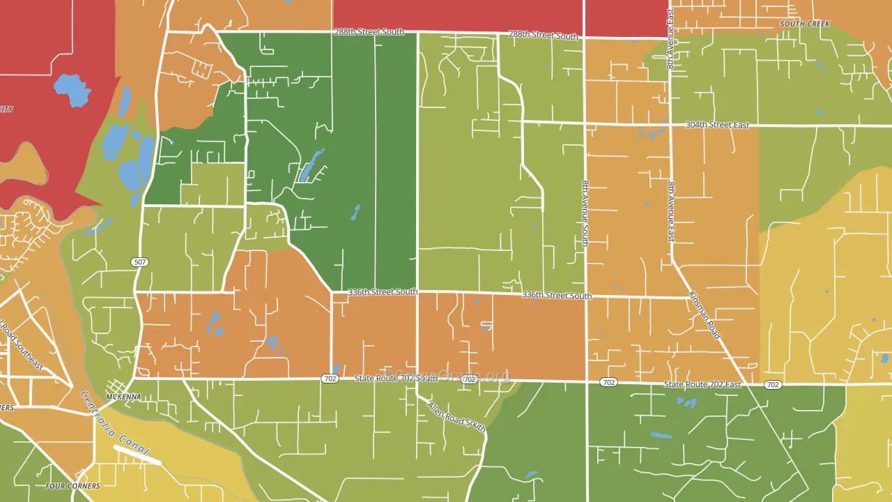 Roy, WA Map of Assault Rates