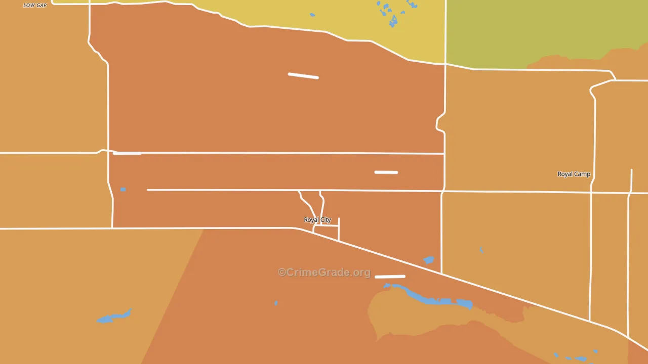 Royal City, WA Map of Assault Rates