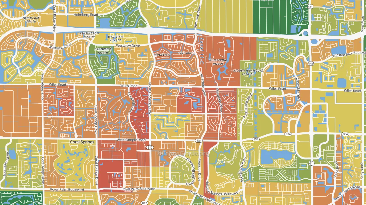 Royal Land, Coral Springs, FL Map of Assault Rates