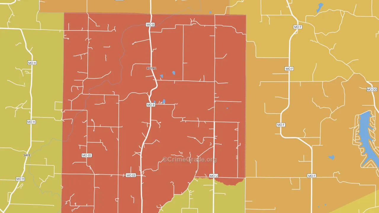 Royal, MO Map of Assault Rates