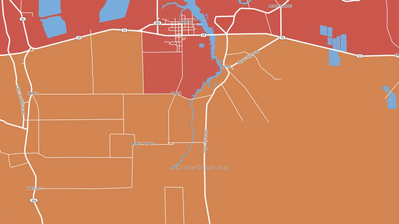 Royal, NC Map of Assault Rates