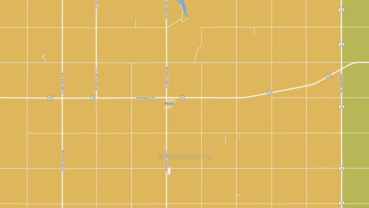 Royal, NE Map of Assault Rates