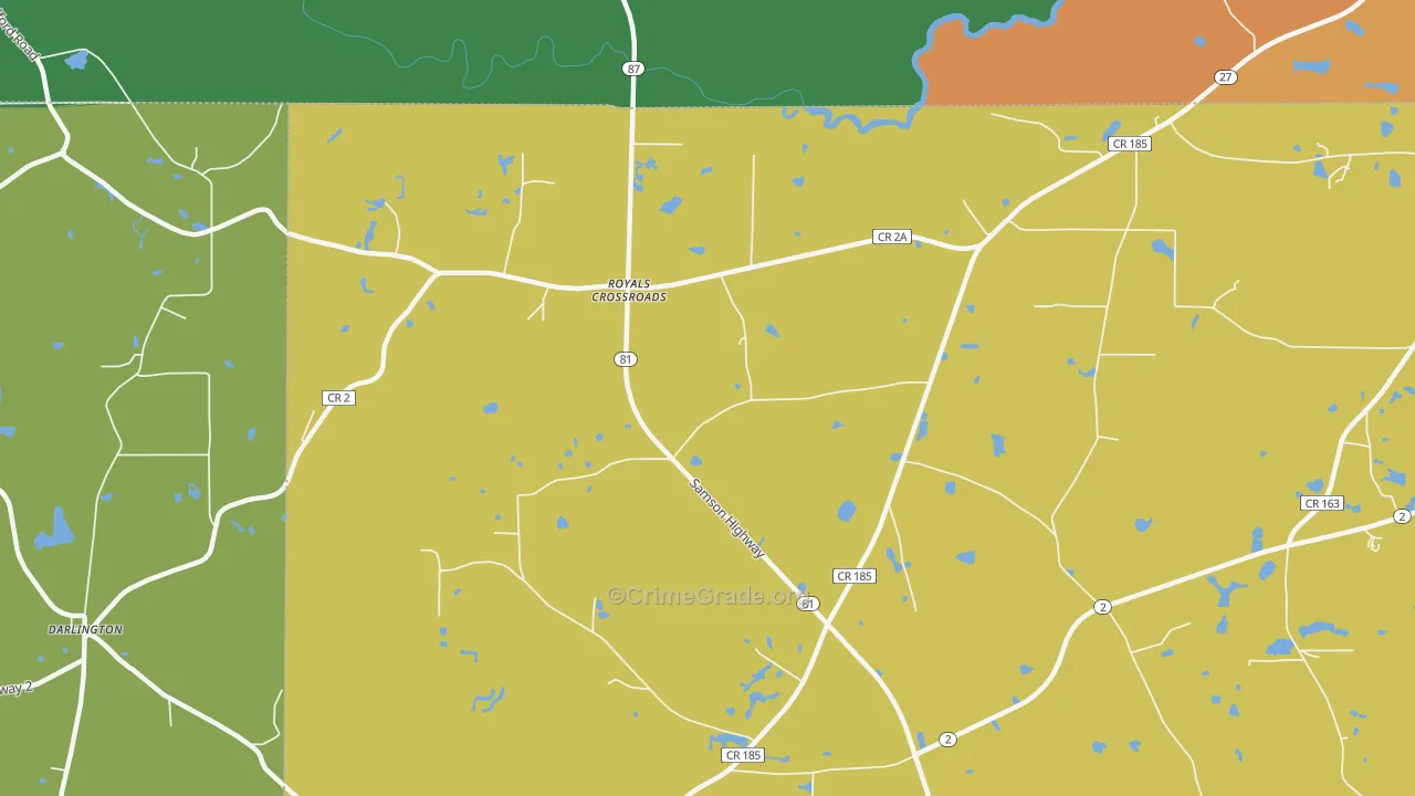 Royals Crossroads, FL Map of Assault Rates