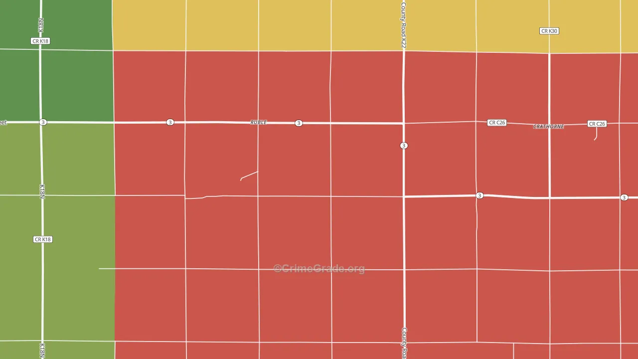 Ruble, IA Map of Assault Rates