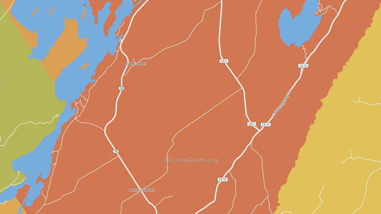 Ruby Corner, NY Map of Assault Rates
