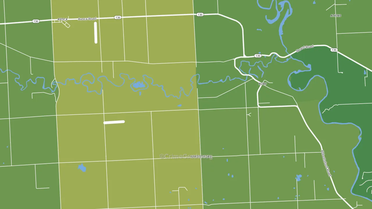Ruby, MI Map of Assault Rates