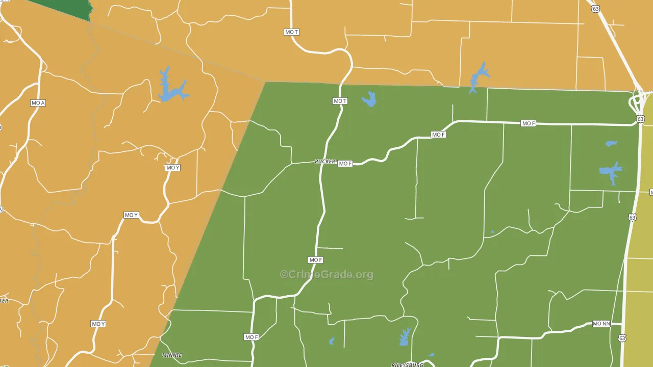 Rucker, MO Map of Assault Rates