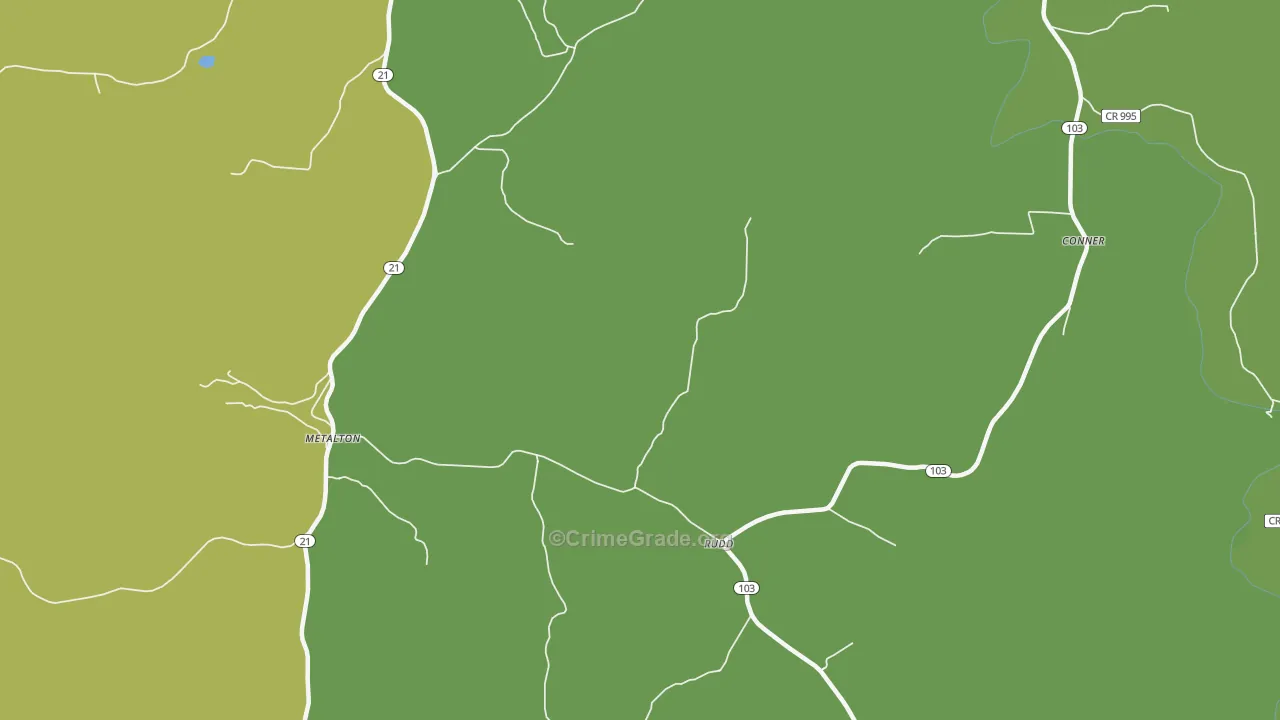 Rudd, AR Map of Assault Rates