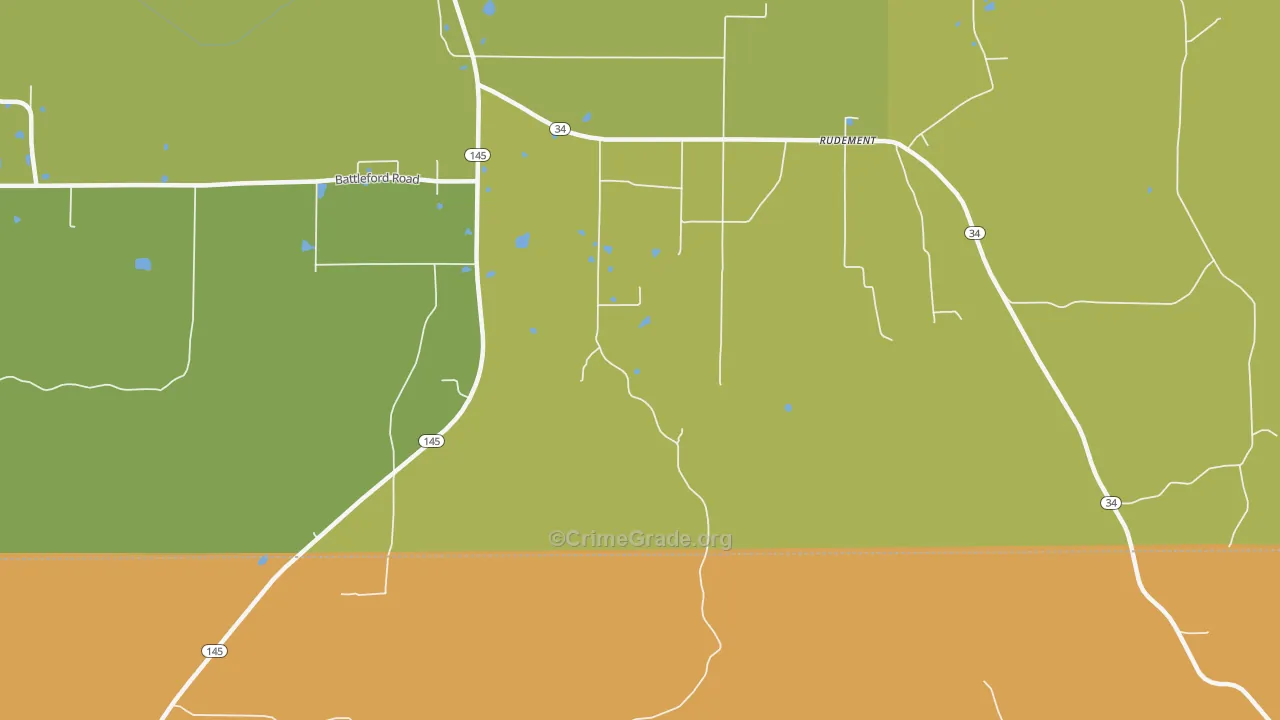 Rudement, IL Map of Assault Rates