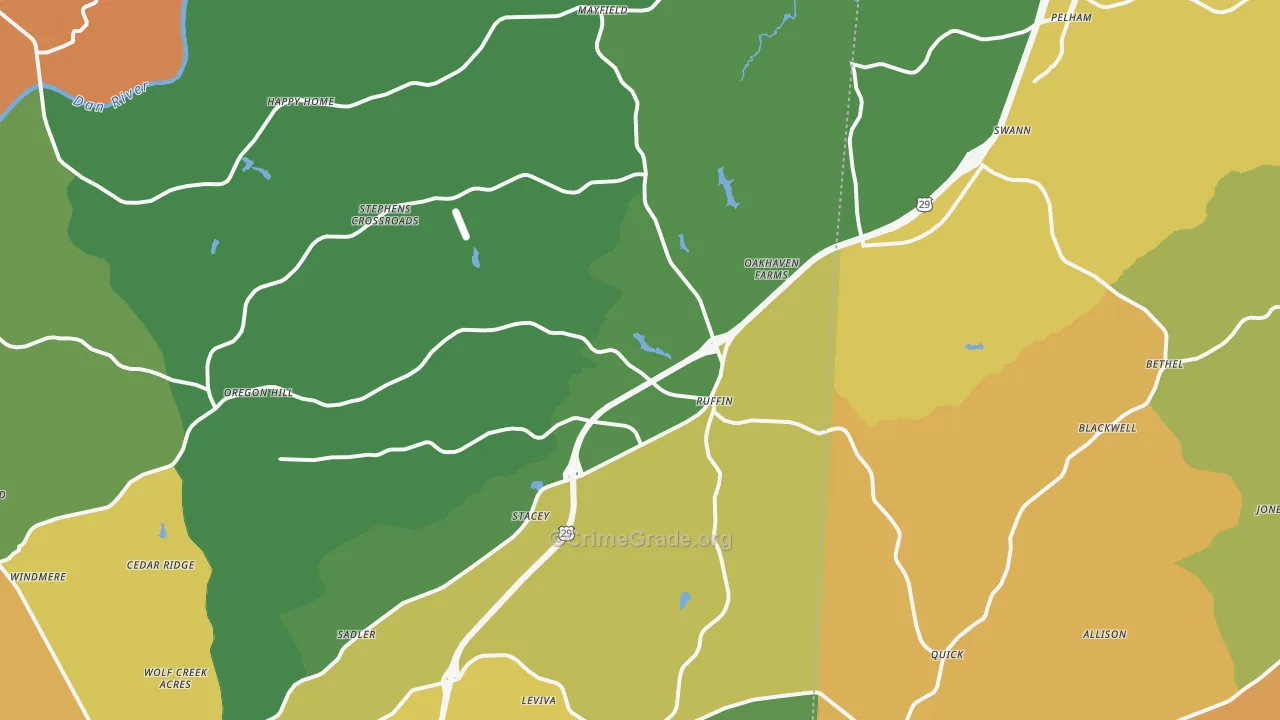 Ruffin, NC Map of Assault Rates