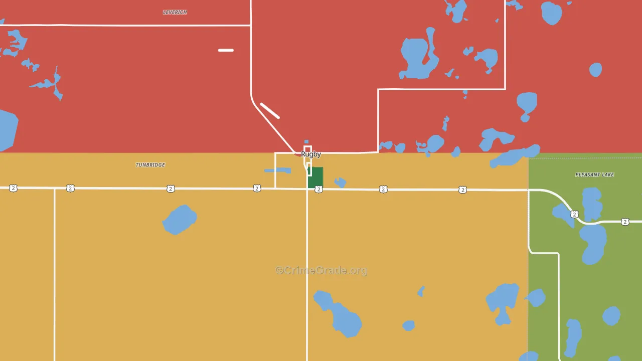 Rugby, ND Map of Assault Rates