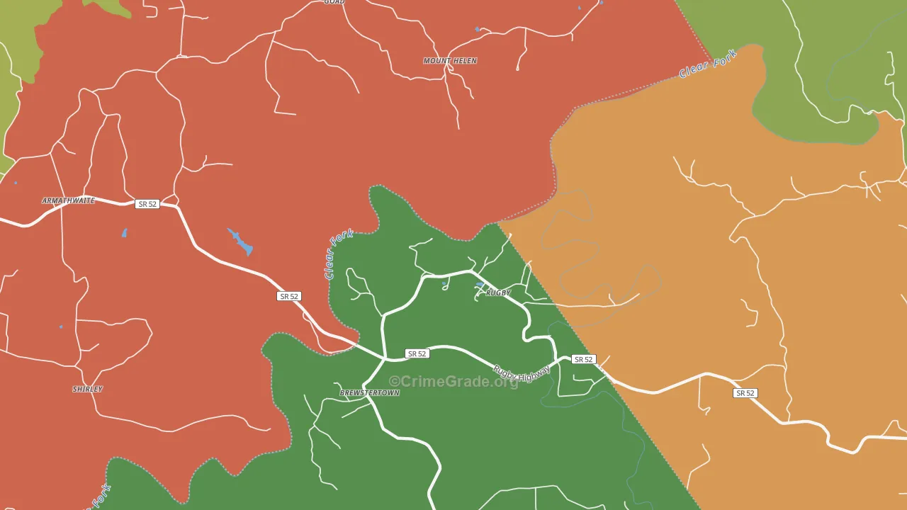 Rugby, TN Map of Assault Rates