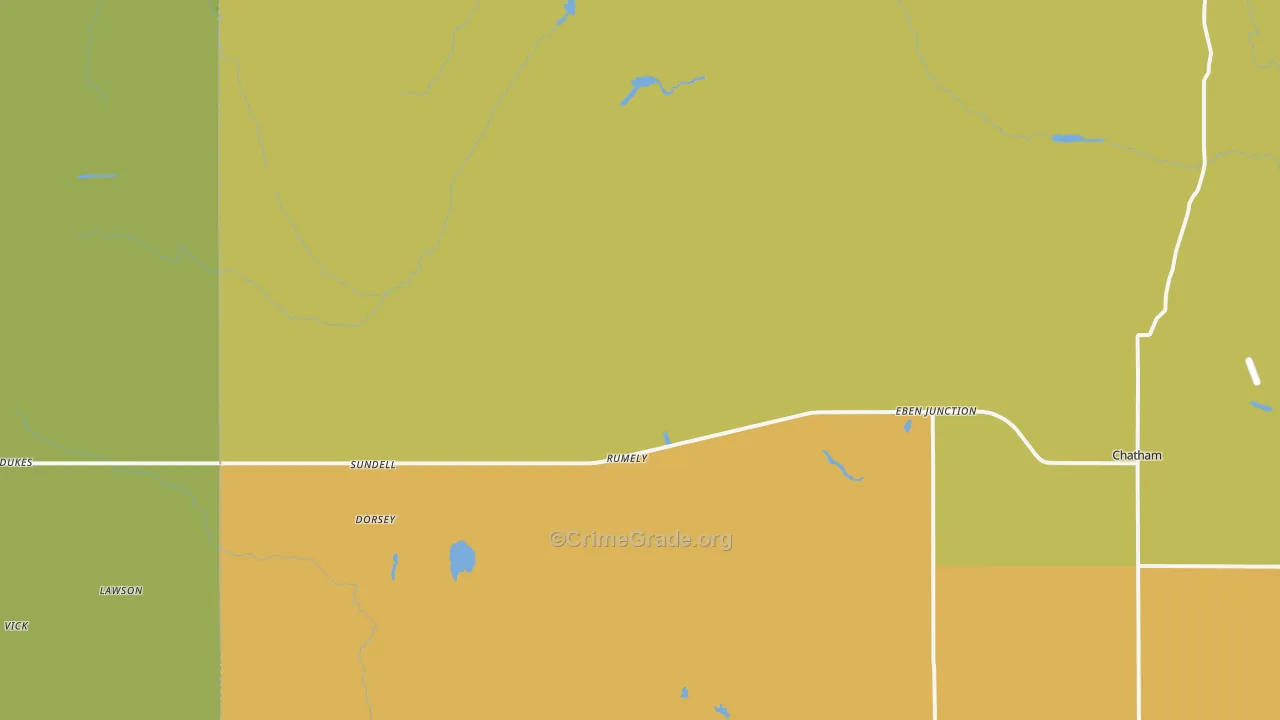 Rumely, MI Map of Assault Rates