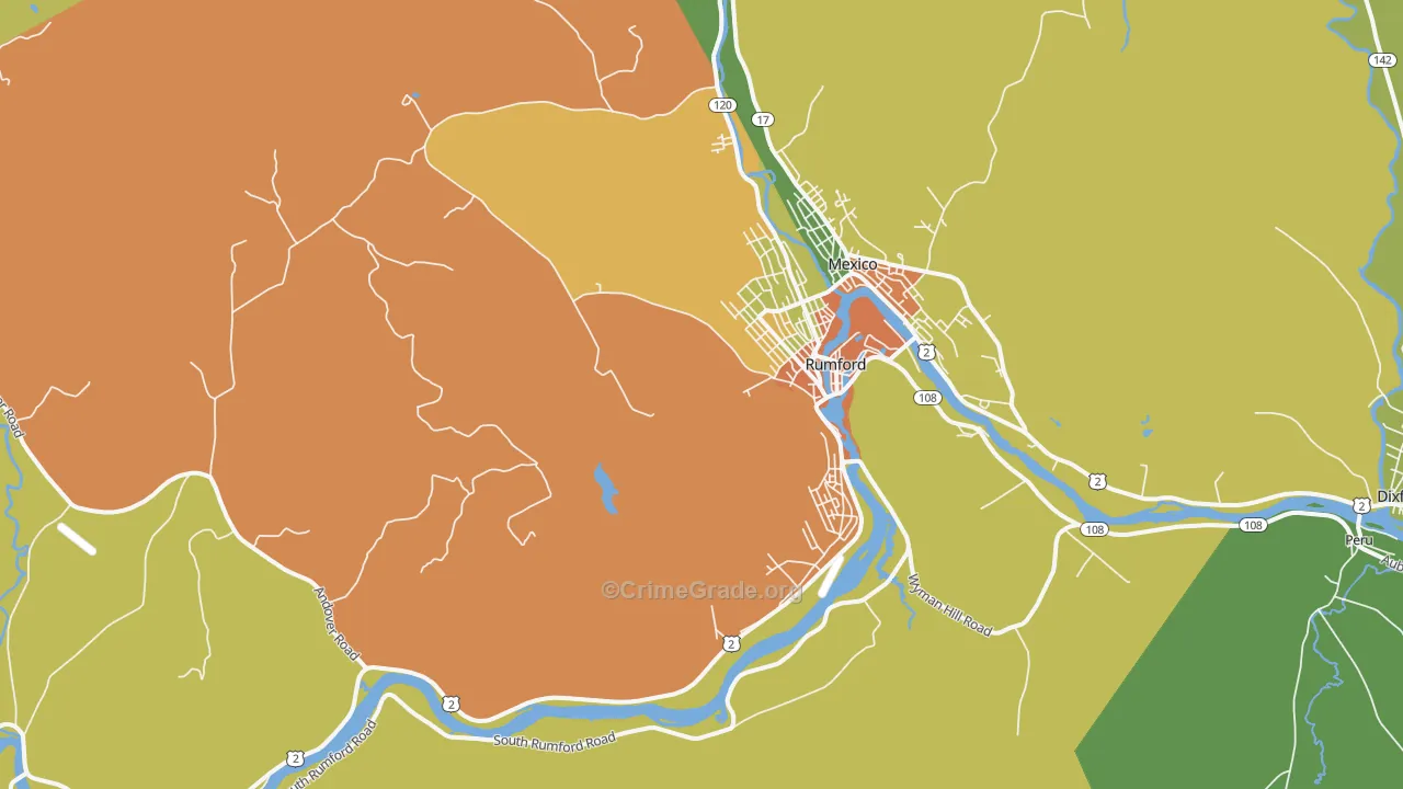 Rumford, ME Map of Assault Rates