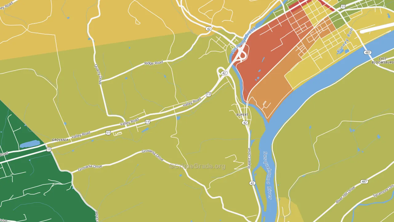 Rupert, PA Map of Assault Rates
