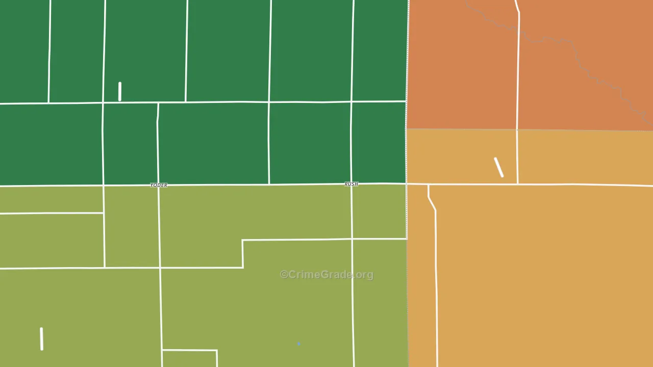 Rush, CO Map of Assault Rates