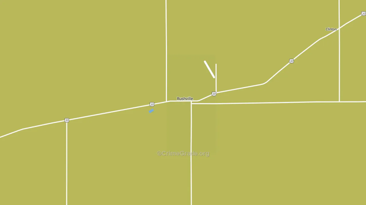 Rushville, NE Map of Assault Rates