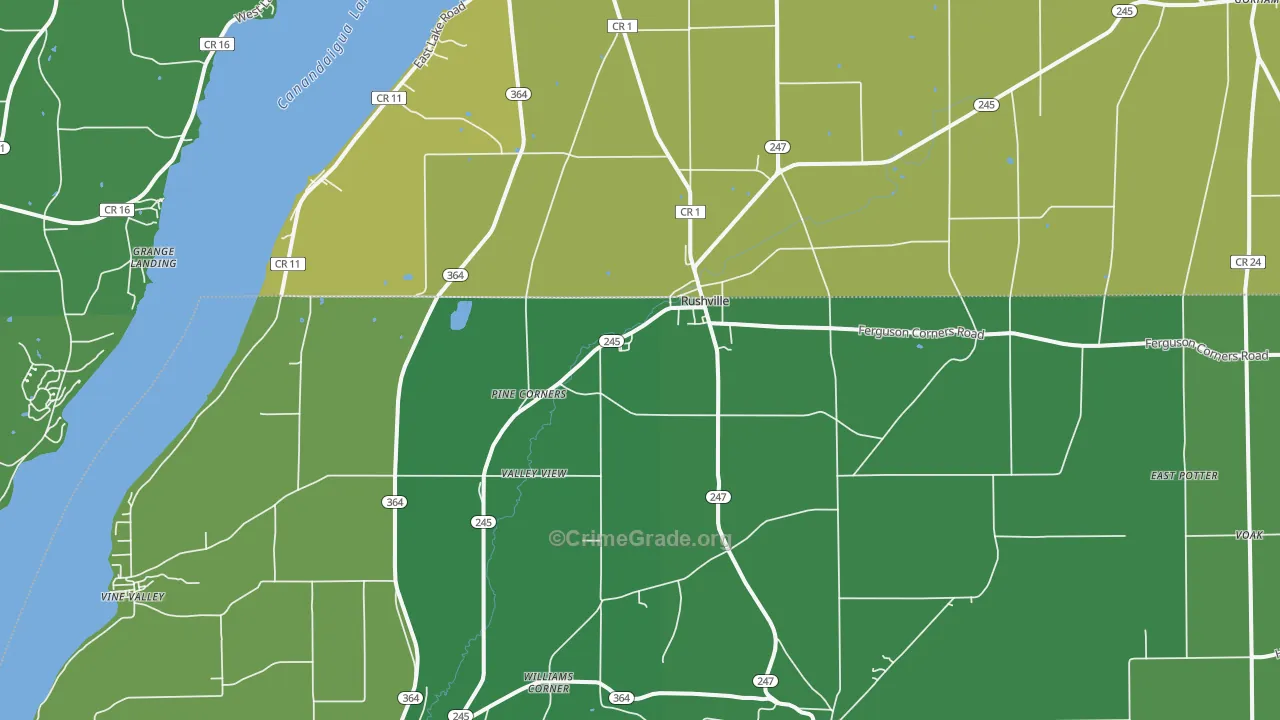 Rushville, NY Map of Assault Rates
