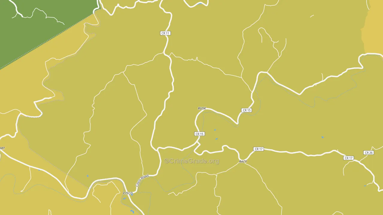 Rusk, WV Map of Assault Rates