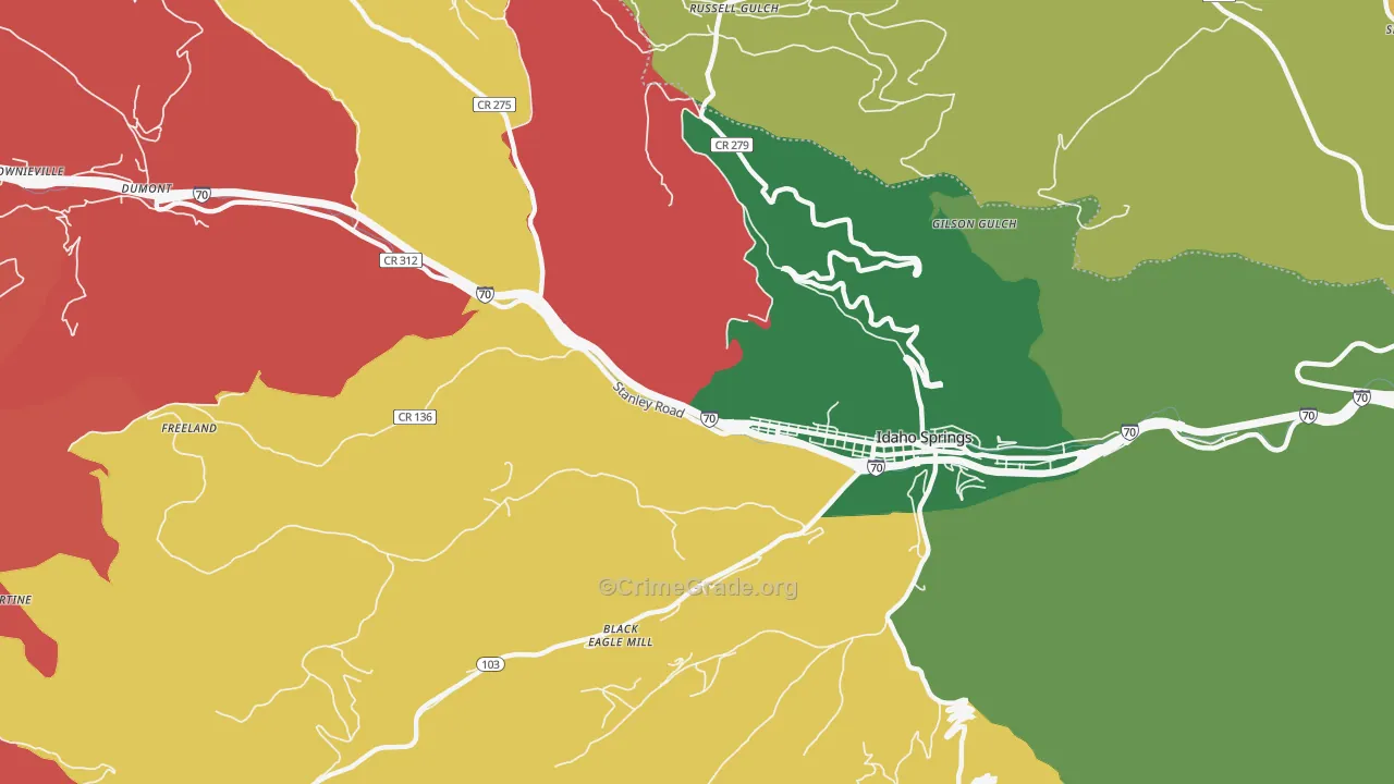 Russell Gulch, CO Map of Assault Rates