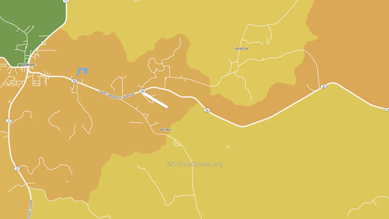 Rutan, AL Map of Assault Rates