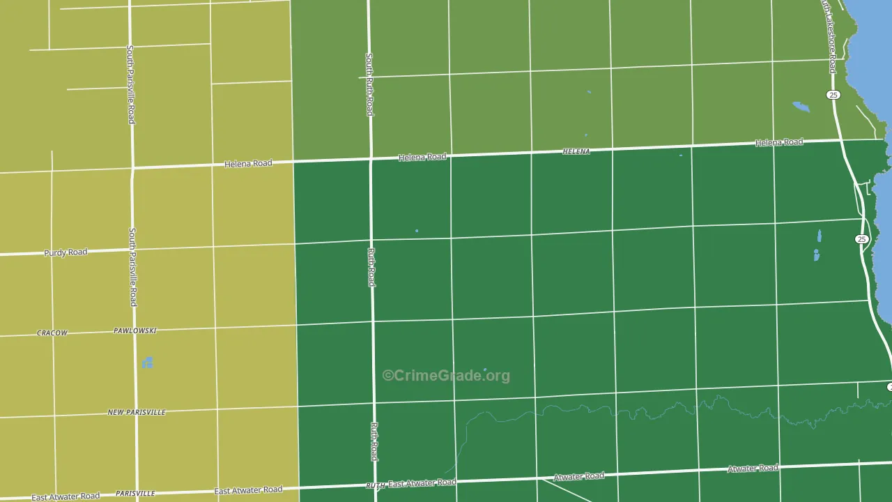Ruth, MI Map of Assault Rates