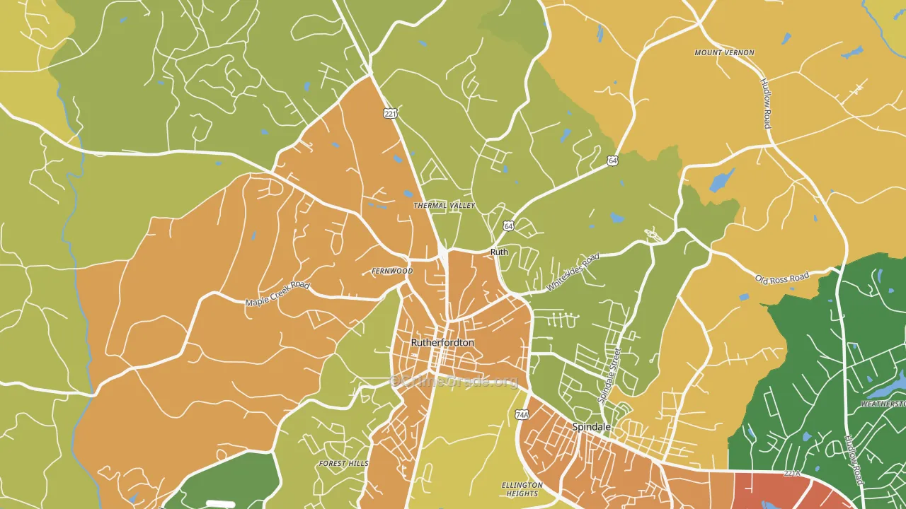 Ruth, NC Map of Assault Rates