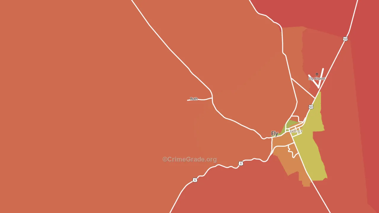Ruth, NV Map of Assault Rates