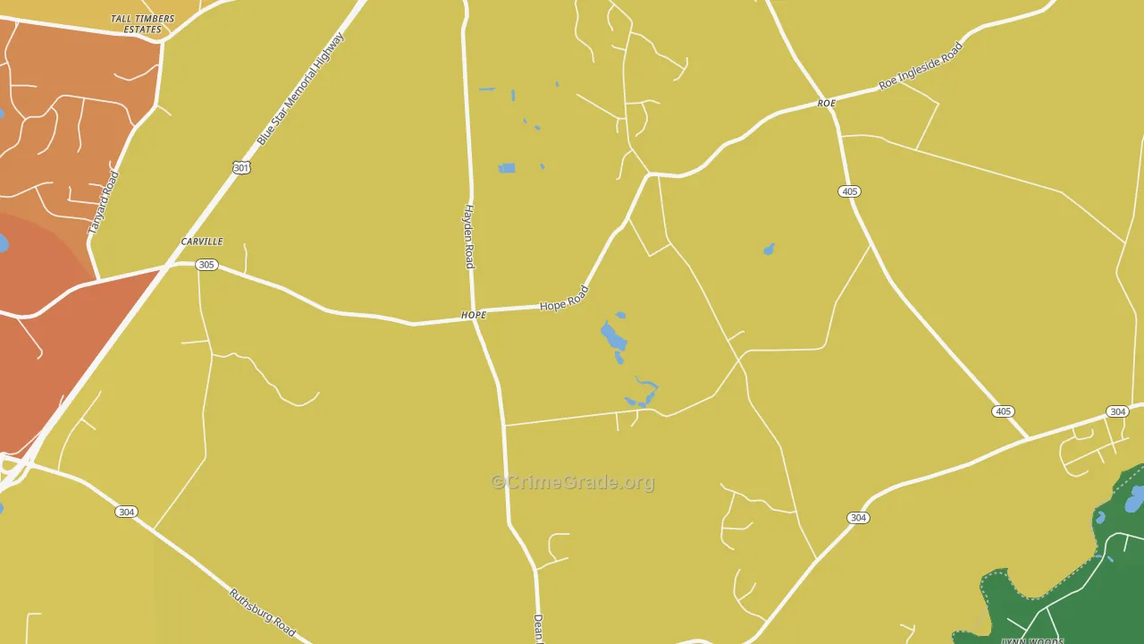 Ruthsburg, MD Map of Assault Rates