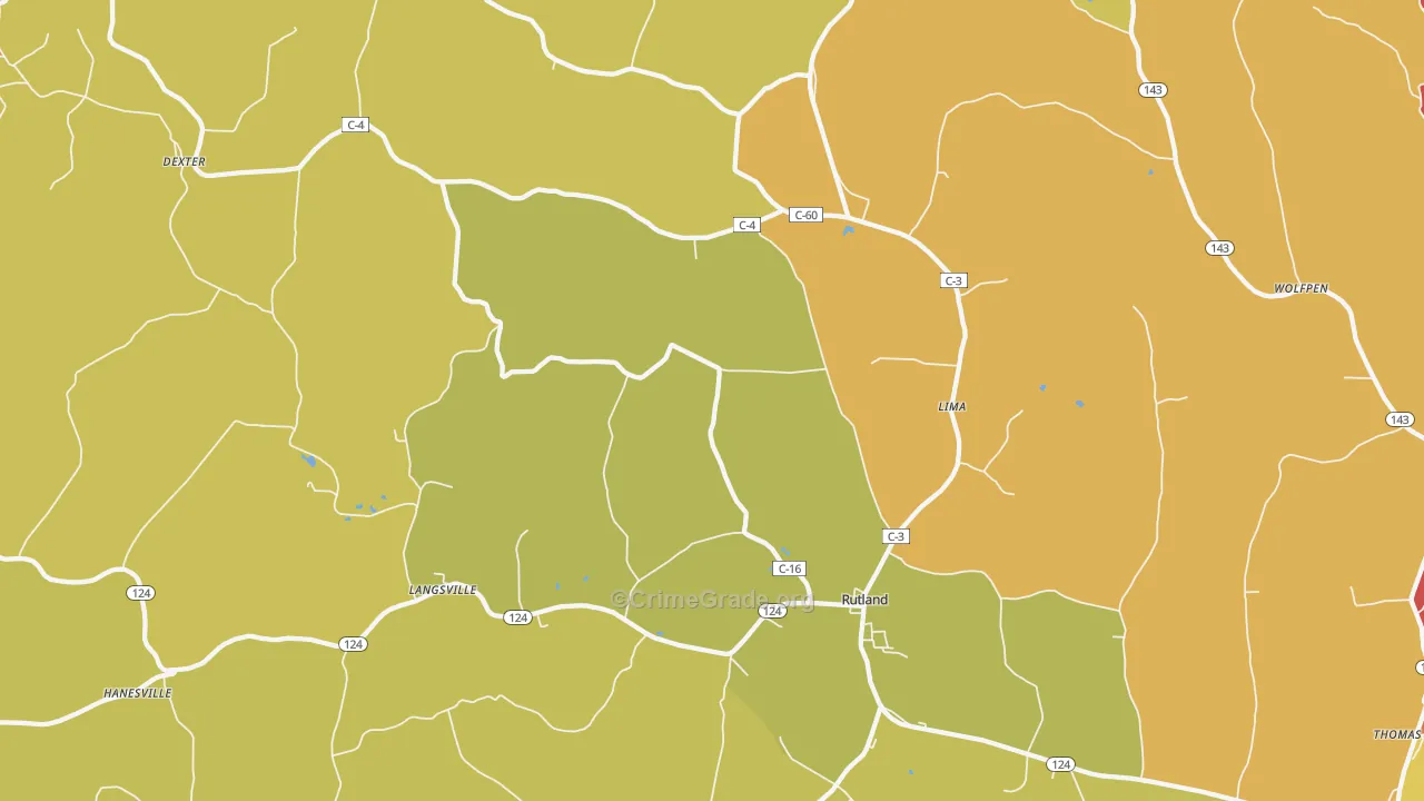 Rutland, OH Map of Assault Rates