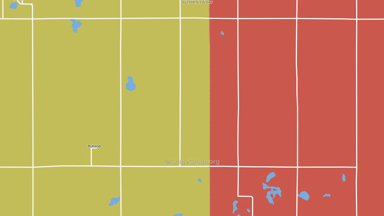 Rutland, SD Map of Assault Rates
