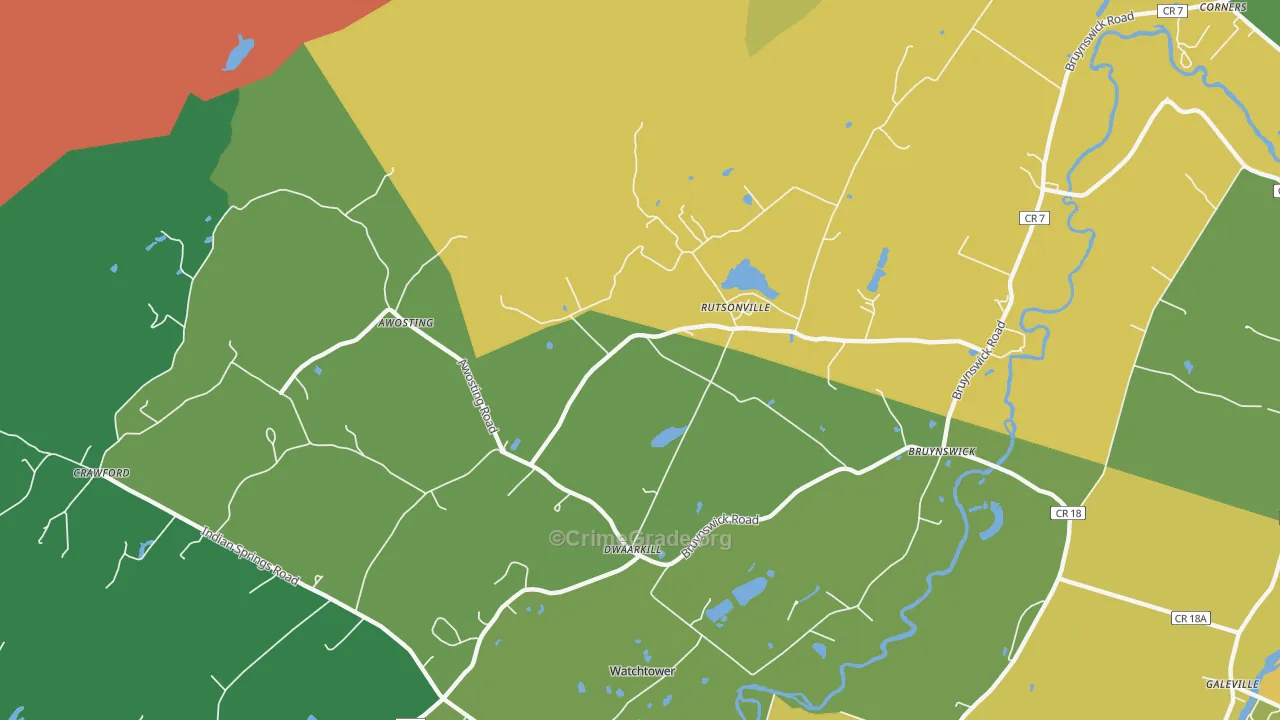 Rutsonville, NY Map of Assault Rates