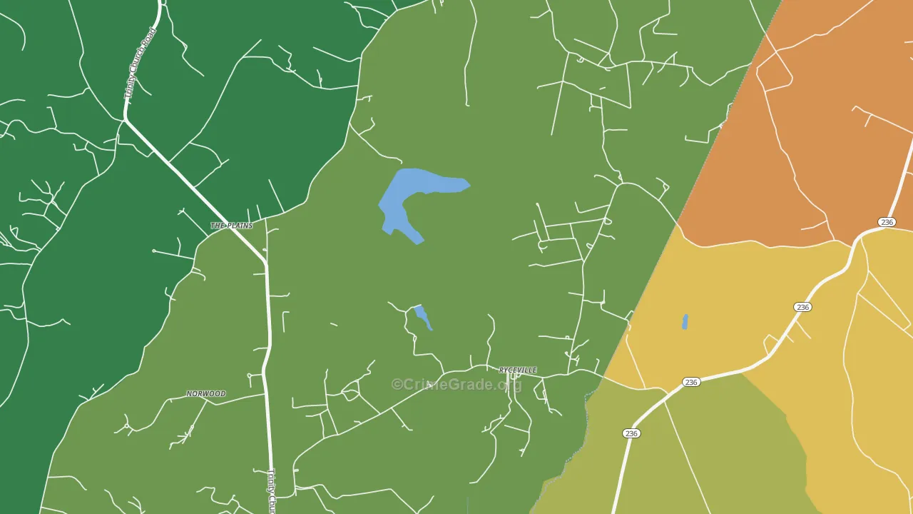 Ryceville, MD Map of Assault Rates