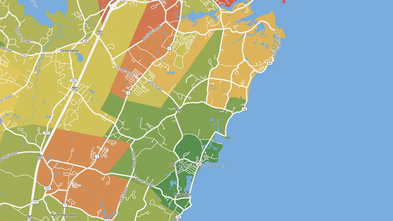 Rye, NH Map of Assault Rates