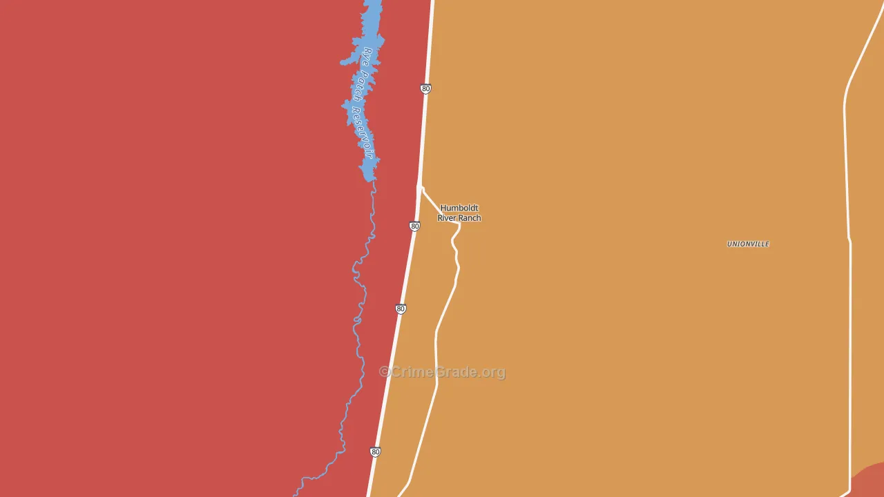 Rye Patch, NV Map of Assault Rates