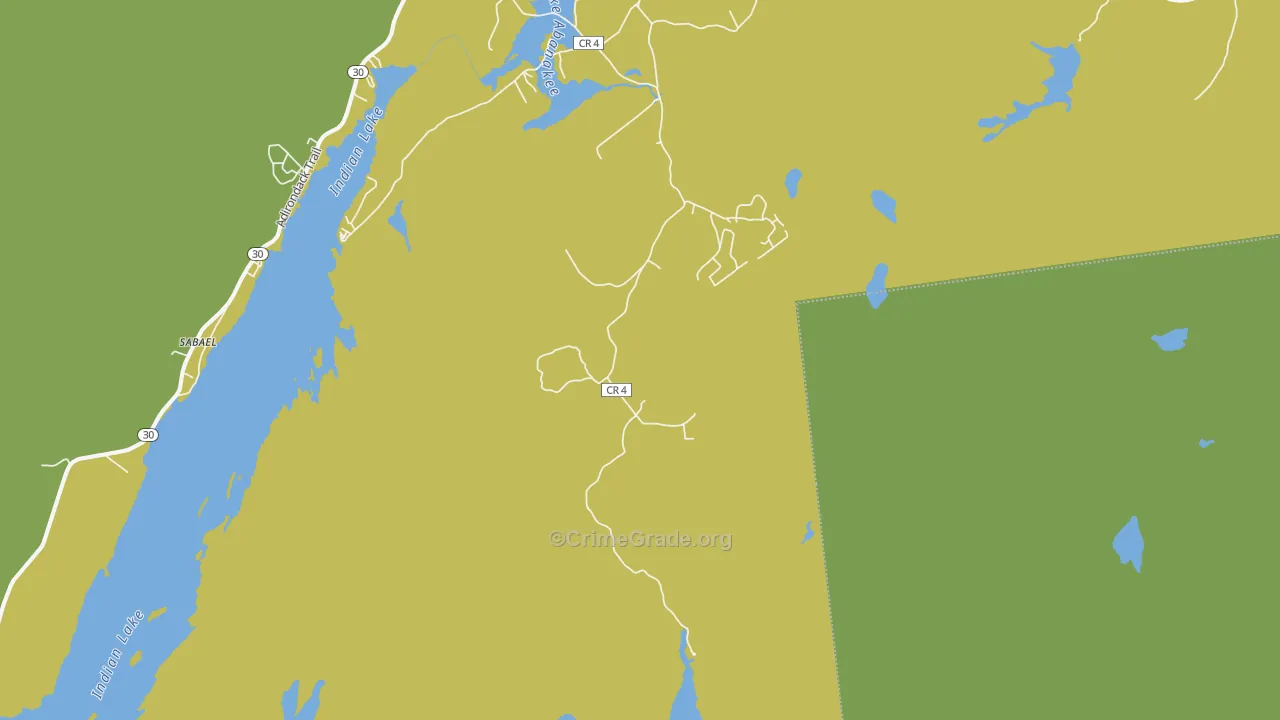 Sabael, NY Map of Assault Rates