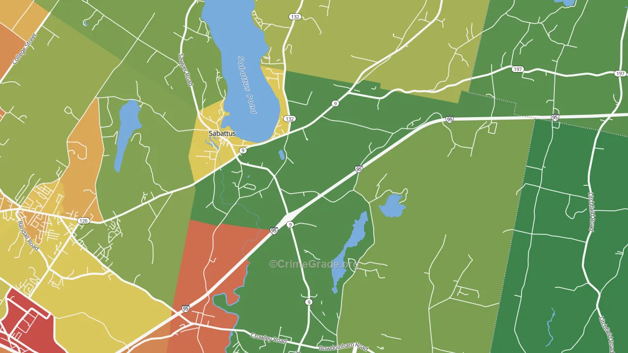 Sabattus, ME Map of Assault Rates