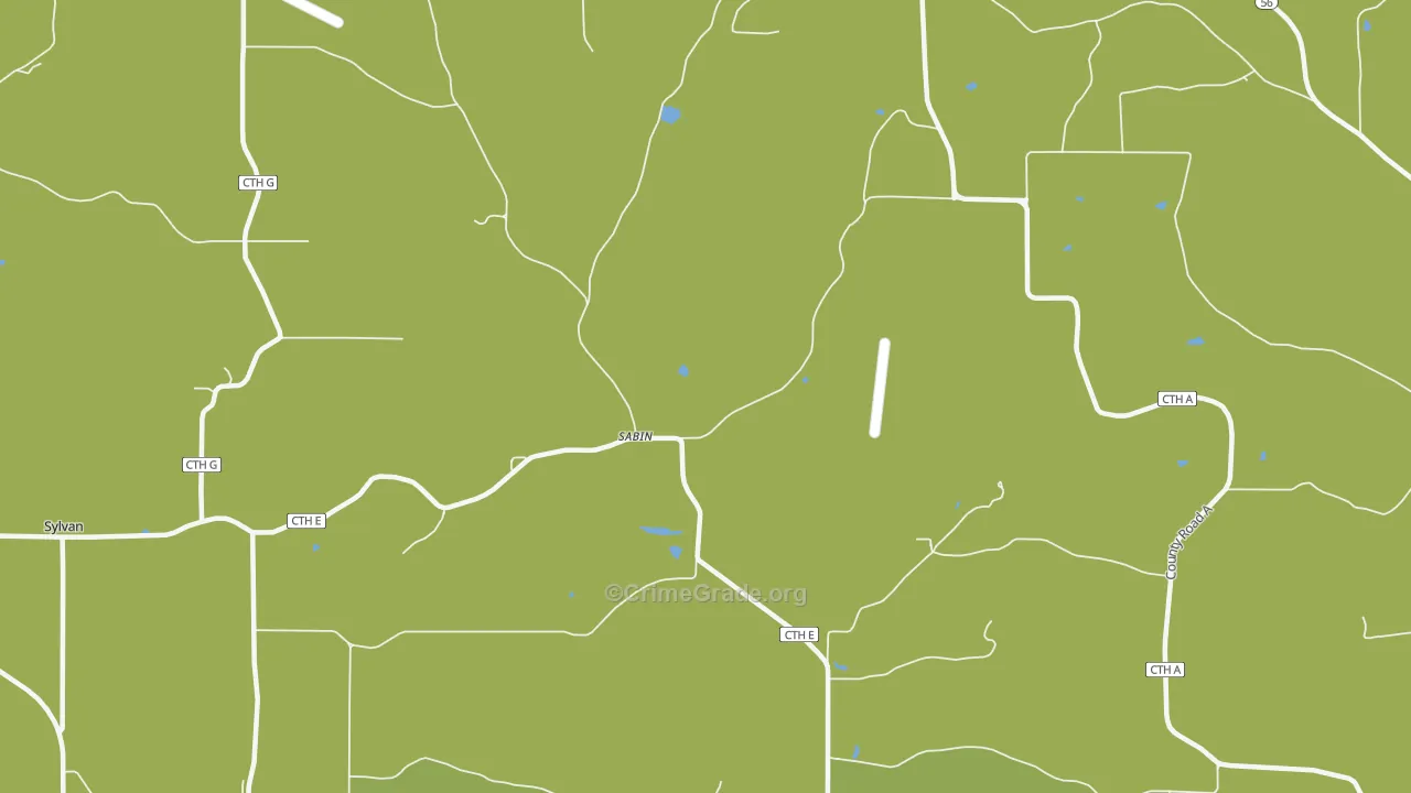 Sabin, WI Map of Assault Rates