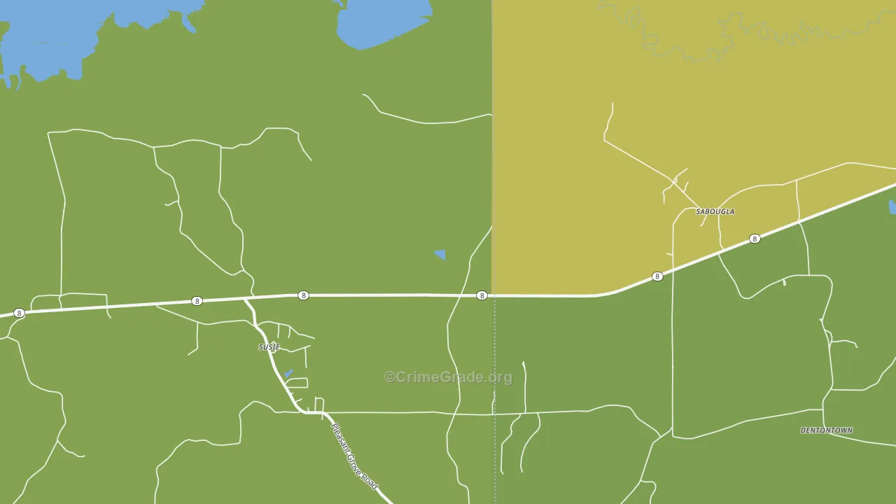 Sabougla, MS Map of Assault Rates