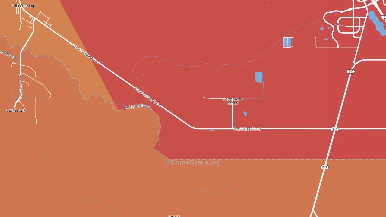 Sacate, AZ Map of Assault Rates
