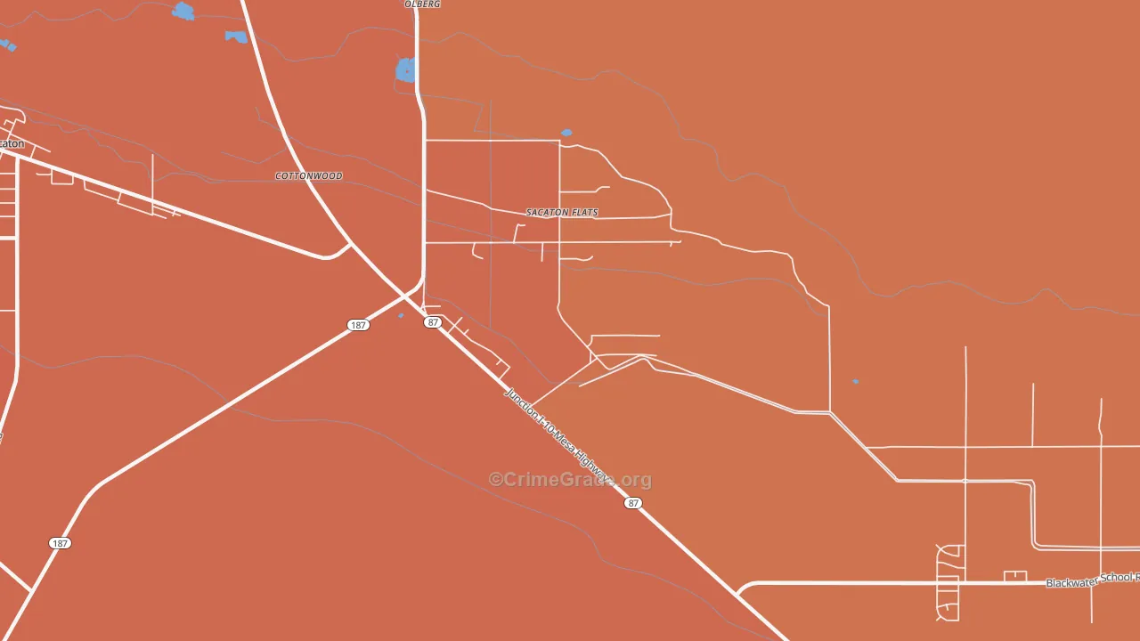 Sacaton Flats, AZ Map of Assault Rates