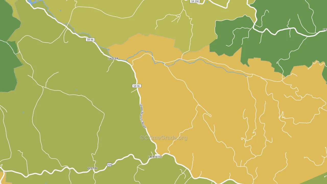 Sadler, TN Map of Assault Rates