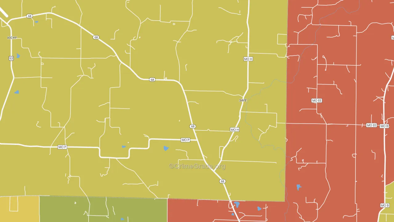Safe, MO Map of Assault Rates