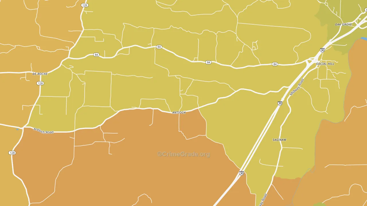 Saginaw, AR Map of Assault Rates