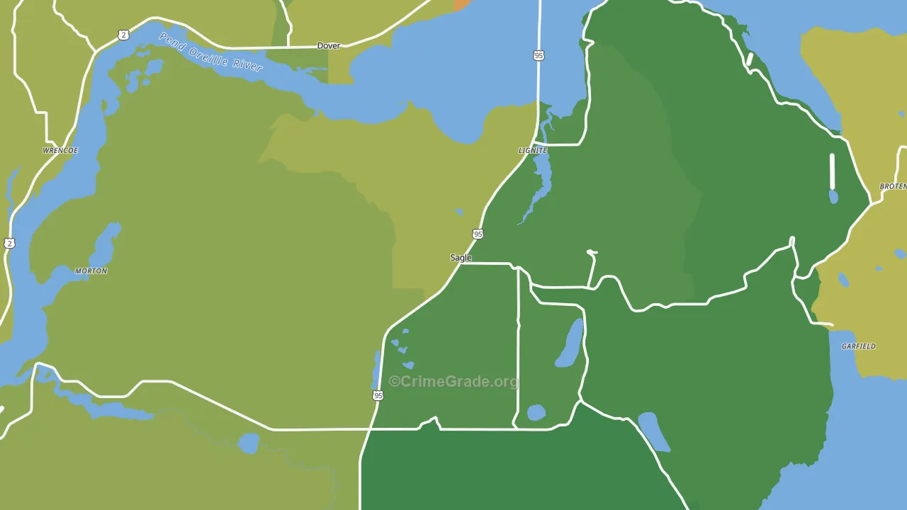 Sagle, ID Map of Assault Rates