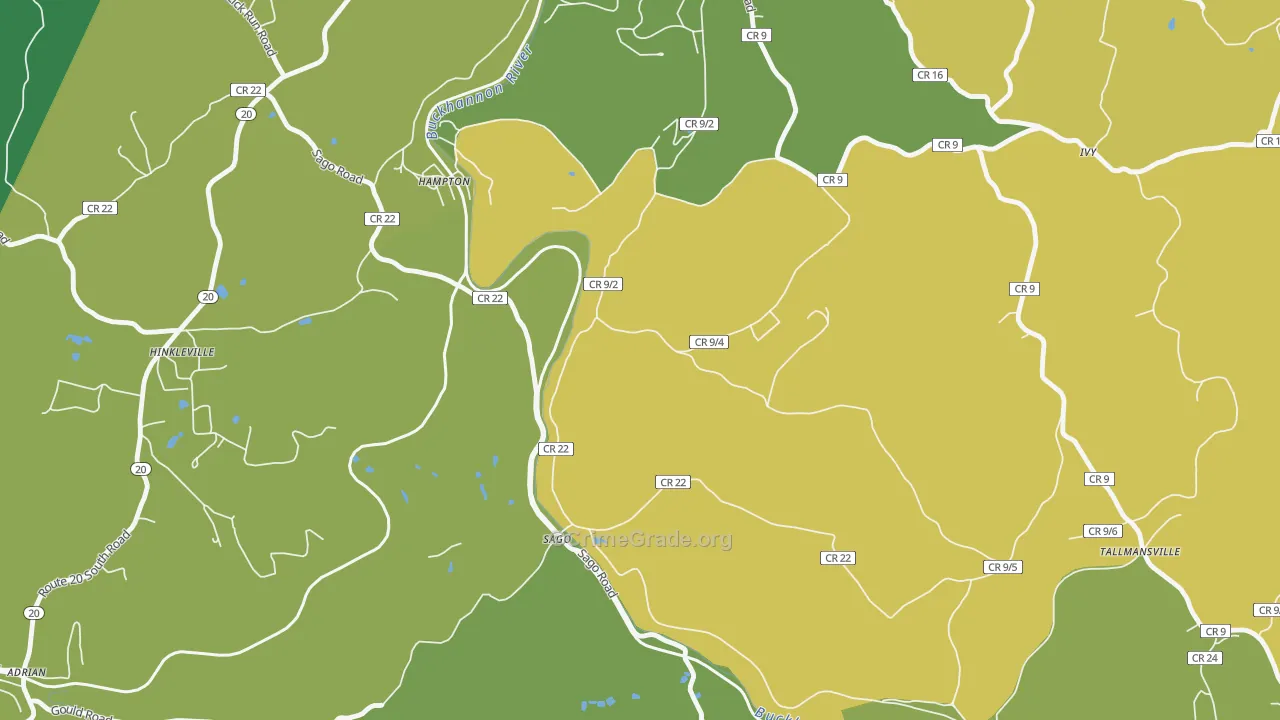 Sago, WV Map of Assault Rates