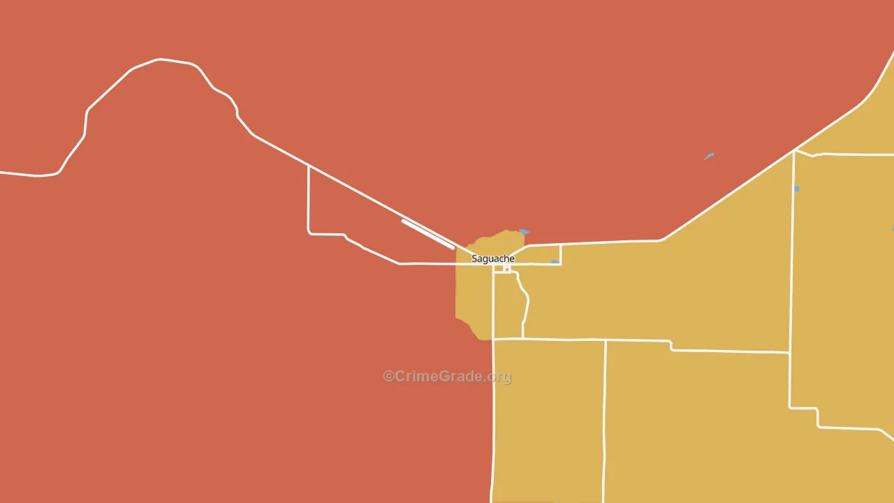 Saguache, CO Map of Assault Rates