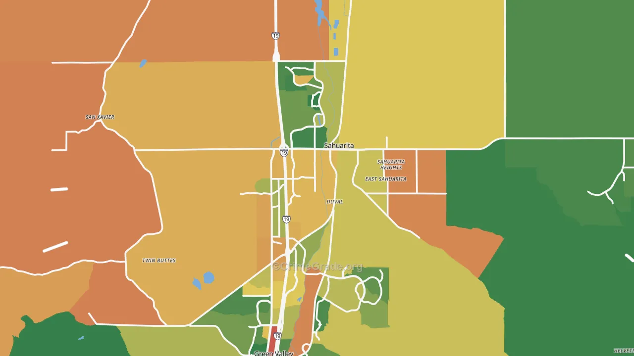 Sahuarita, AZ Map of Assault Rates